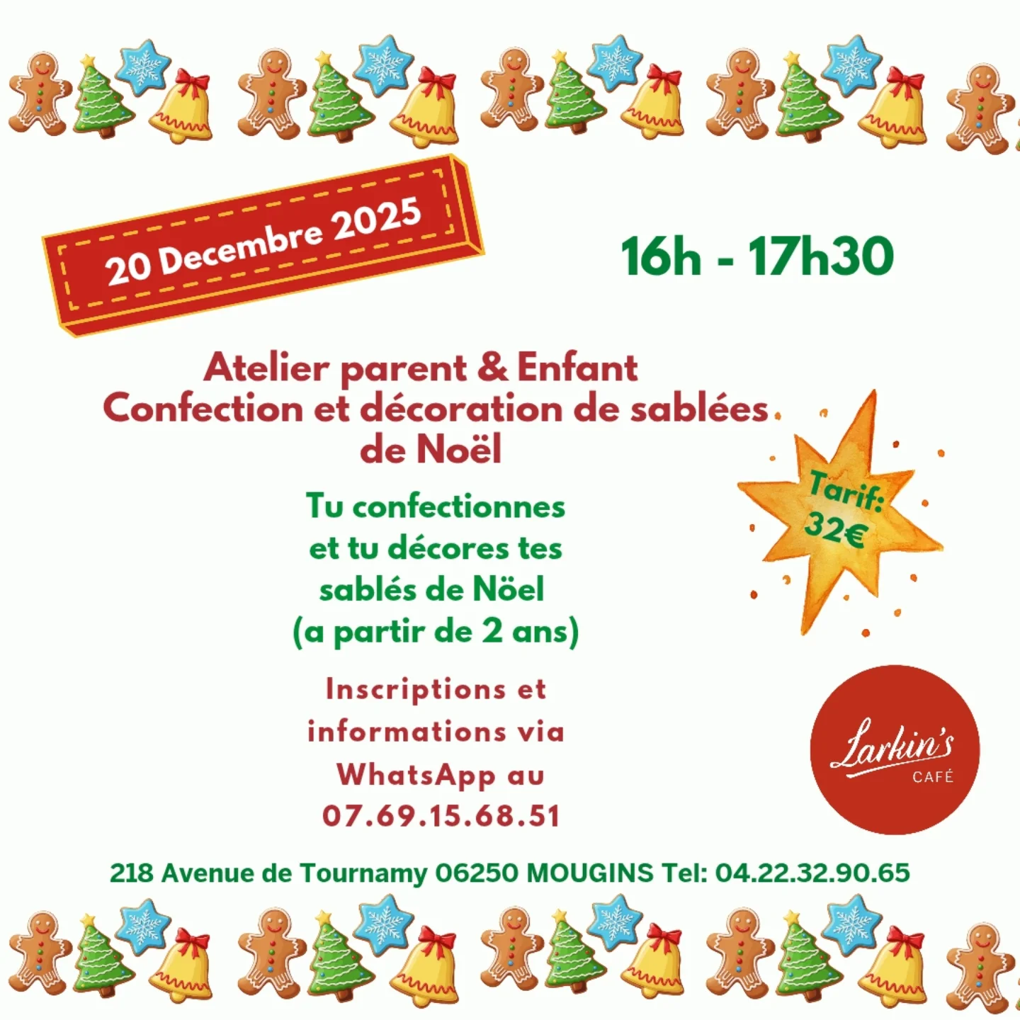 Atelier Pâtisserie Parent Enfant - Sablés De Noël