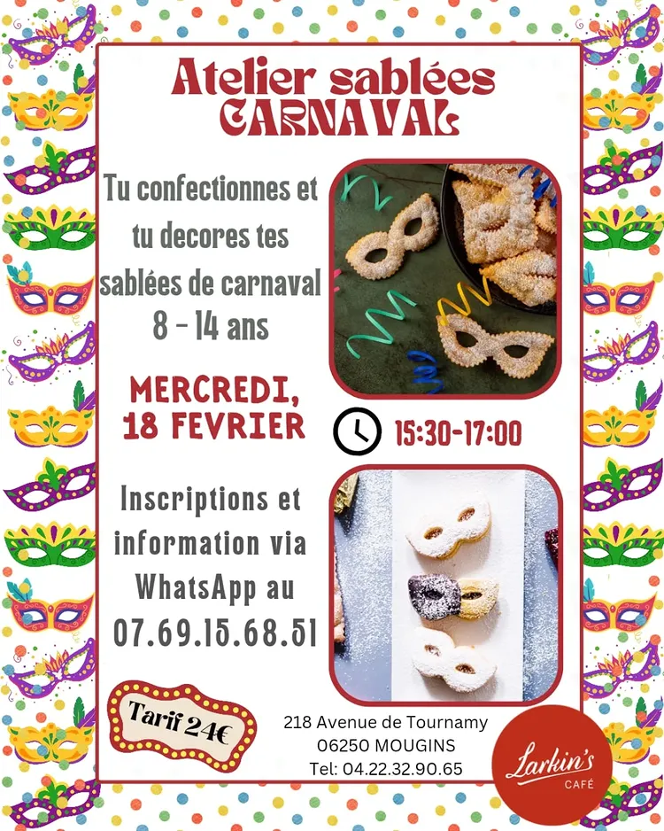 Atelier Sablés De Carnaval